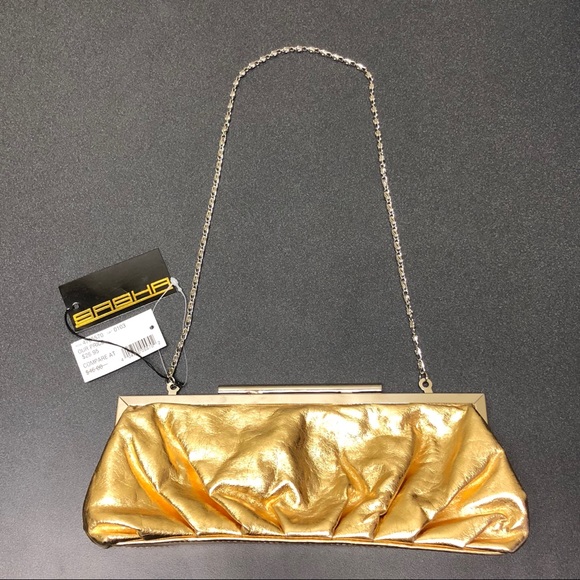 metallic gold clutch purse
